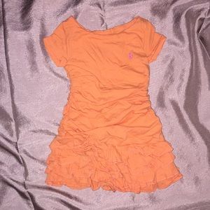 2T orange polo girls dress